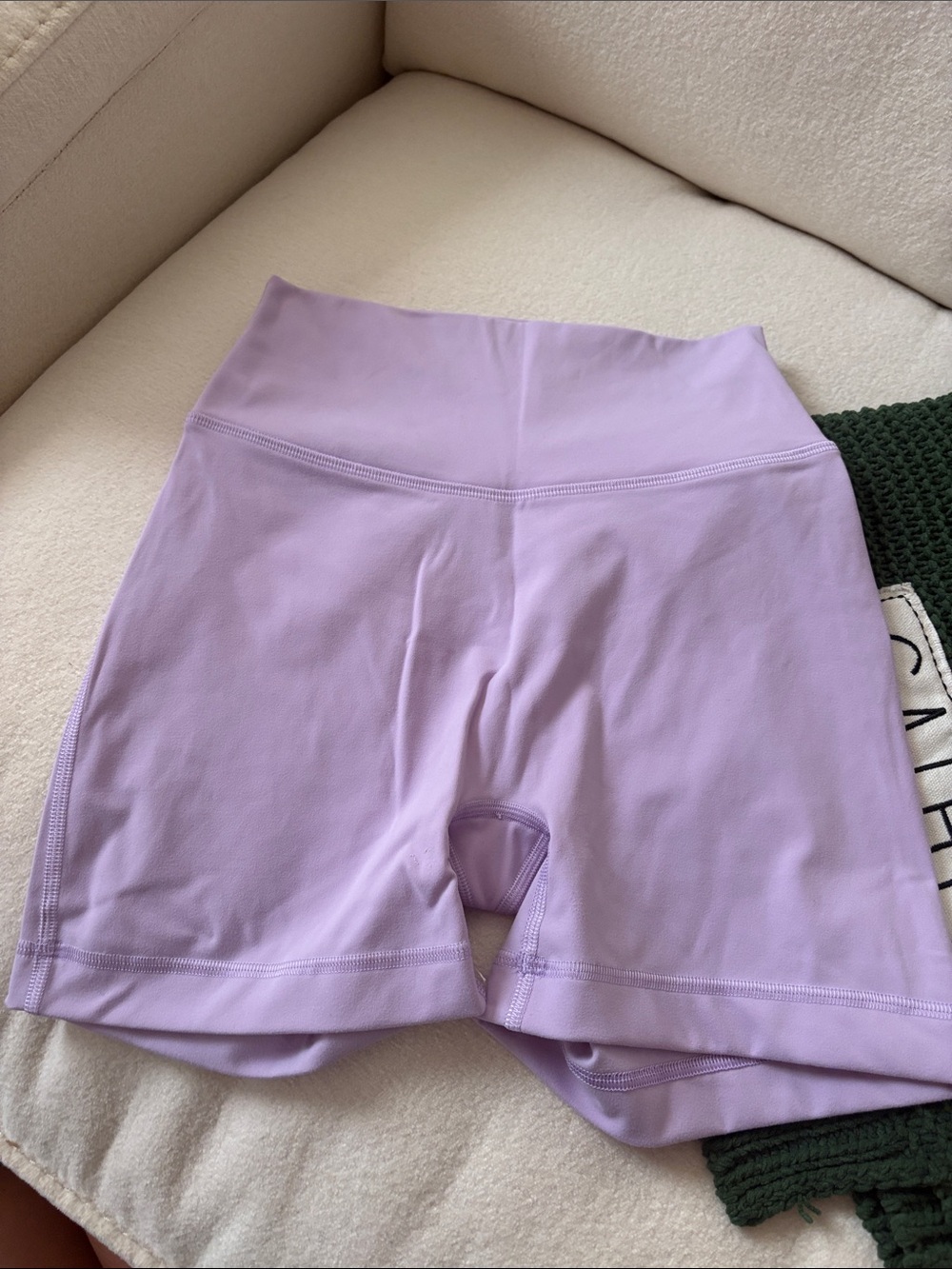 High-Waist Lavender Bike Shorts - Women's Activewear